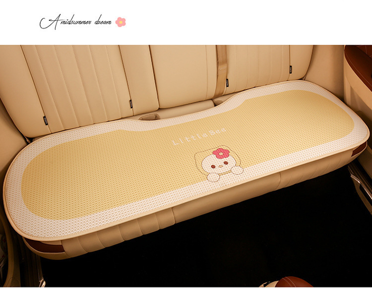 Car seat cushion four seasons universal cute bee seat cushion single piece backless rear single seat cushion seat cover summer