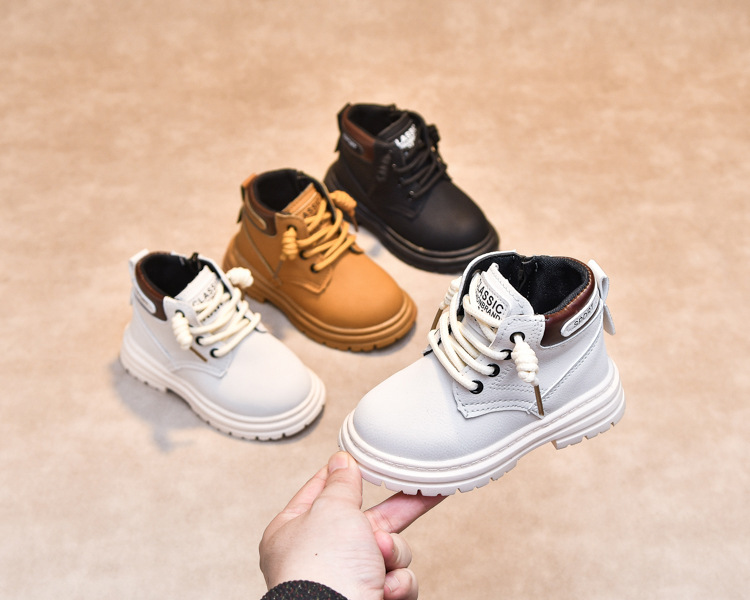 Kindermartinstiefel Aus Leder Für Jungen Und Mädchen Herbst_voghion.com