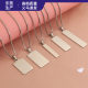 Cross-border Stainless Steel Three-dimensional Long Square Geometric Necklace Engraving Jewelry Simple All-match Pendant Box Chain