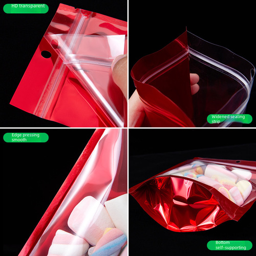 Colorful Yin Yang self-standing bag, peanuts candy tea sealed food bag composite aluminum foil self-sealing bag plastic packaging bag 