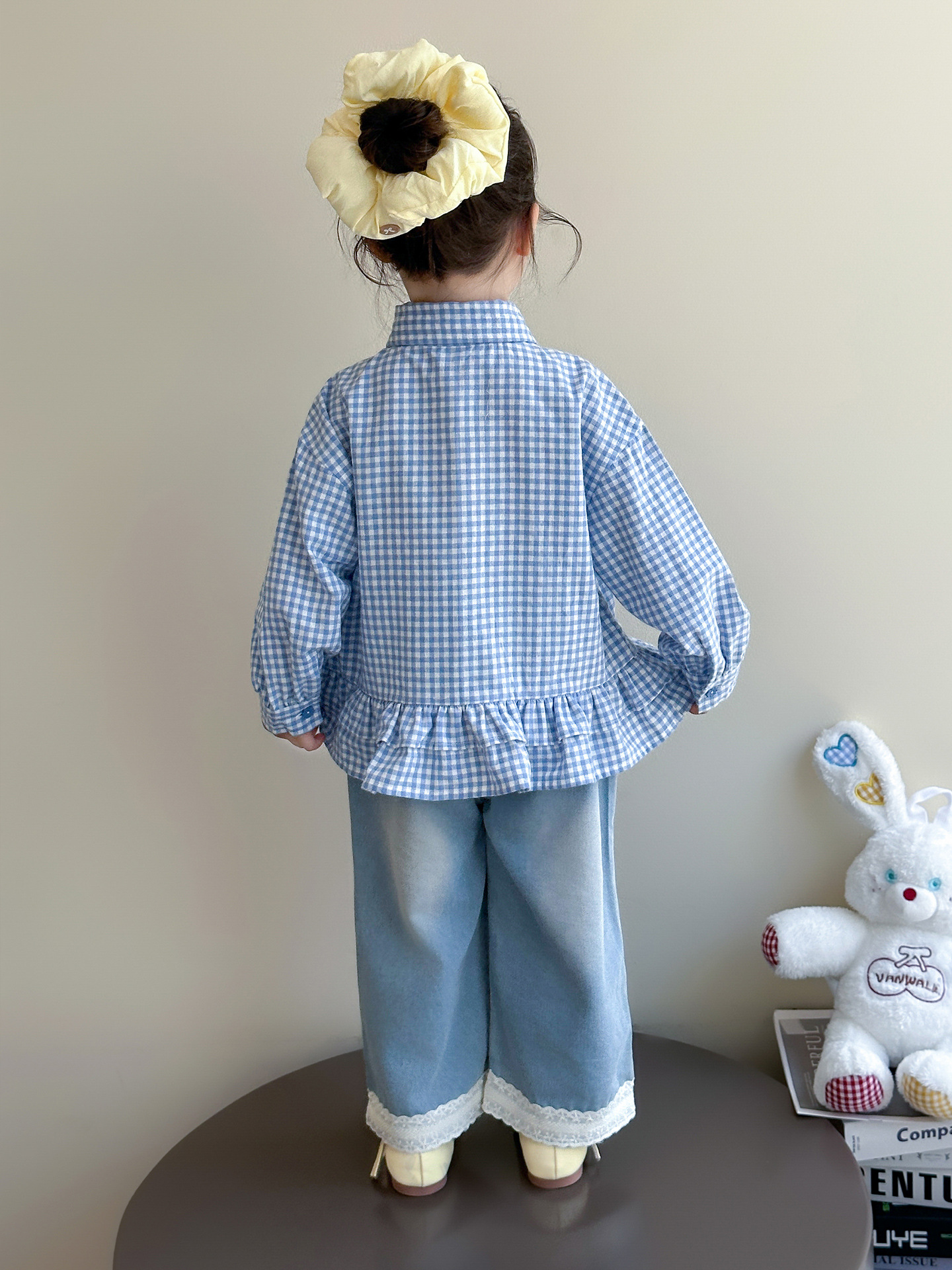 Camisas de niñas primavera y otoño 2025 nuevo bebé femenino estilo extranjero temprano otoño dulce camisa de manga larga ropa de otoño para niños