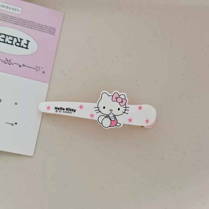 摆摊刘海夹格子甜美可爱三丽鸥鸭嘴夹卡通简约少女心ins百搭发饰|undefined