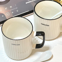 简约日式高颜值陶瓷马克杯300ml至400ml办公室居家情侣喝水茶杯
