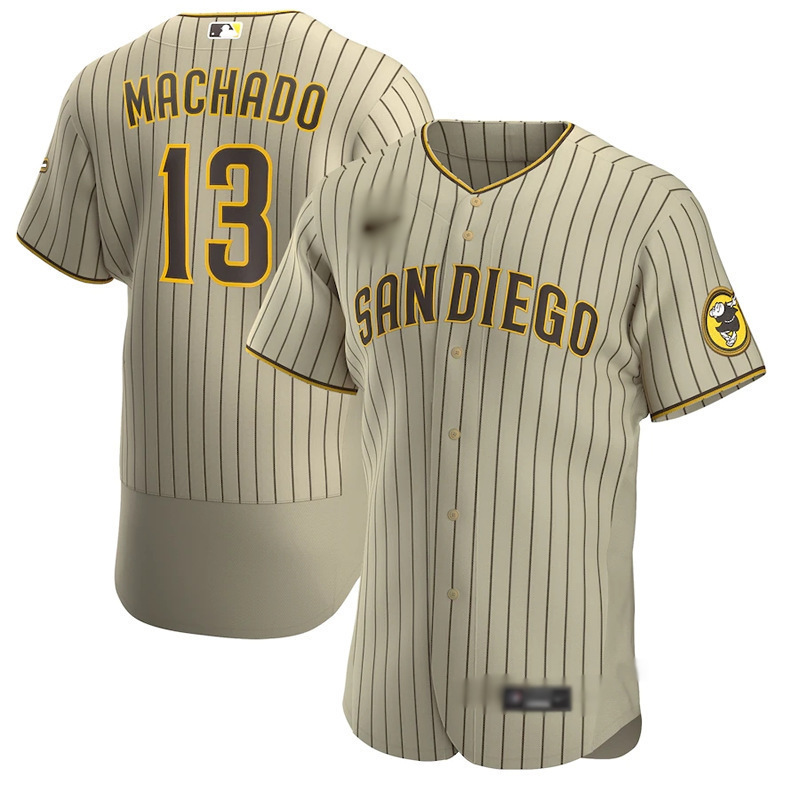 Manufacturer's Padres 13 Elite Machado Embroidered Baseball Jersey Manufacturer's Padres 13 Elite Machado Embroidered Baseball Jersey