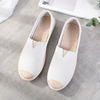 Low slip-ons for leisure, cloth footwear for mother, white shoes, soft sole, wholesale