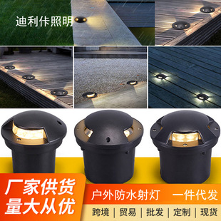 led embedded buried lights outdoor waterproof one two three four light transmission corridor floor lights courtyard corner lights