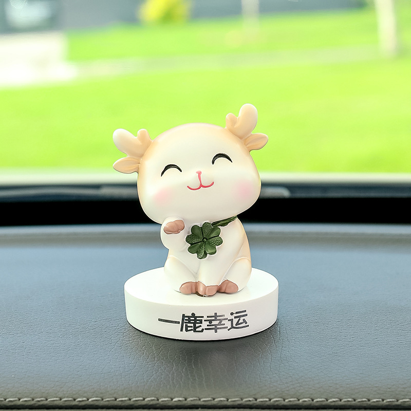 New Yilu Ping An Car Ornaments Deer Ornaments Car Small Ornaments Center Console Decorations Car Decoration Supplies