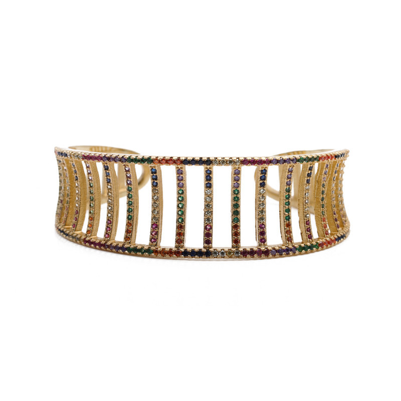 Pulsera de moda europea y americana simple estrella en forma de corazón pulsera hip hop metal punk estilo amor pulsera abierta joyería