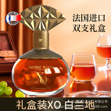 法国进口XO白兰地40度洋酒烈酒礼盒装葡萄酒厂家一件代发批发酒水