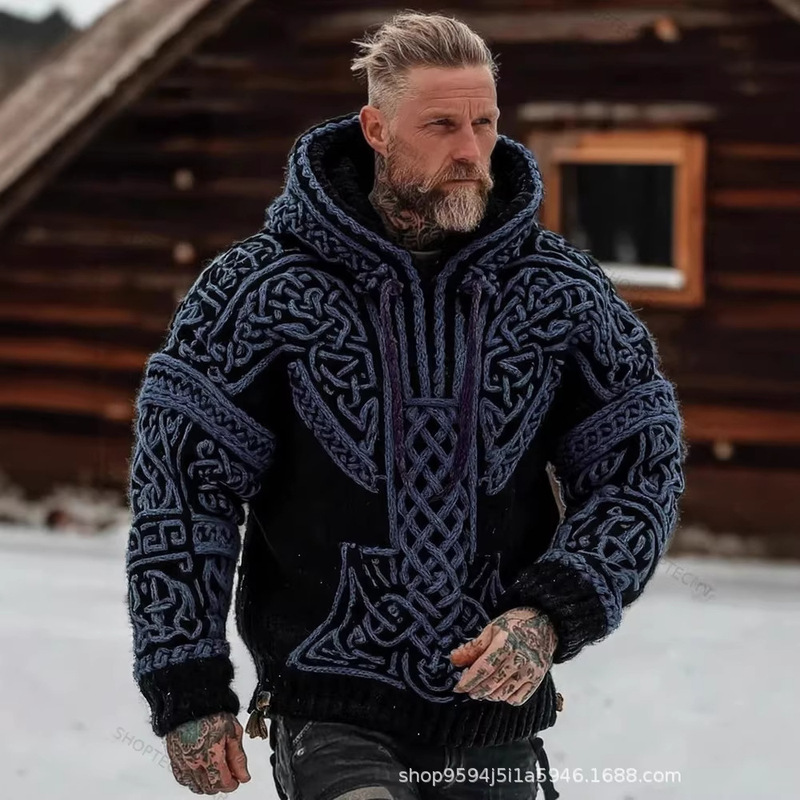 2026 Amazon Independent Site New Popular Fashion European and American Style Knitted Elegant Men's Sweatshirt for Winter 2026 Amazon Independent Site New Popular Fashion European and American Style Knitted Elegant Men's Sweatshirt for Winter