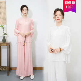 新款#2025新款民族风禅意打坐练功服两件套国风茶服瑜伽疗愈服冥