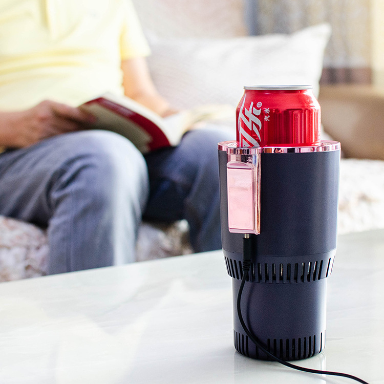 Cross-border car smart hot and cold cup car beverage cola fast cooling heating cup portable small car refrigerator
