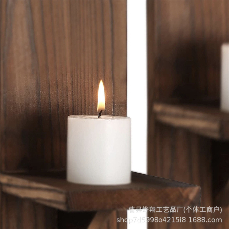 木质壁挂架墙壁收纳架客厅墙壁灯台装饰架蜡烛台展示装饰家居摆饰|undefined