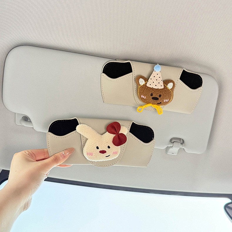 2025 New Car Glasses Case, Car Sun Visor Glasses Clip, Car Sunglasses Holder, Cute for Girls