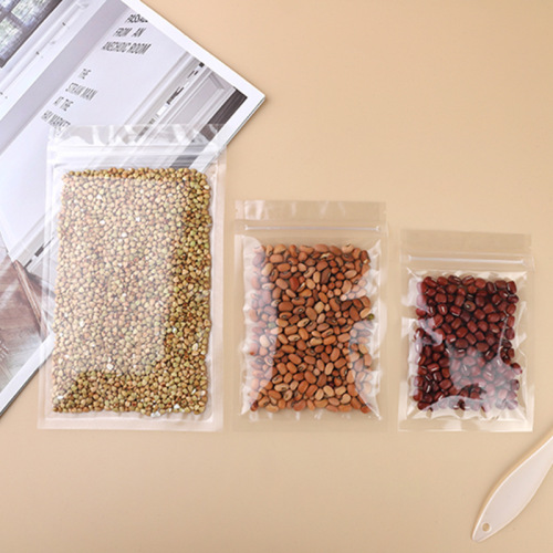 Transparent bone bags, ziplock bags for dry goods and groceries, transparent plastic bags for medicinal materials, scented tea packaging bags