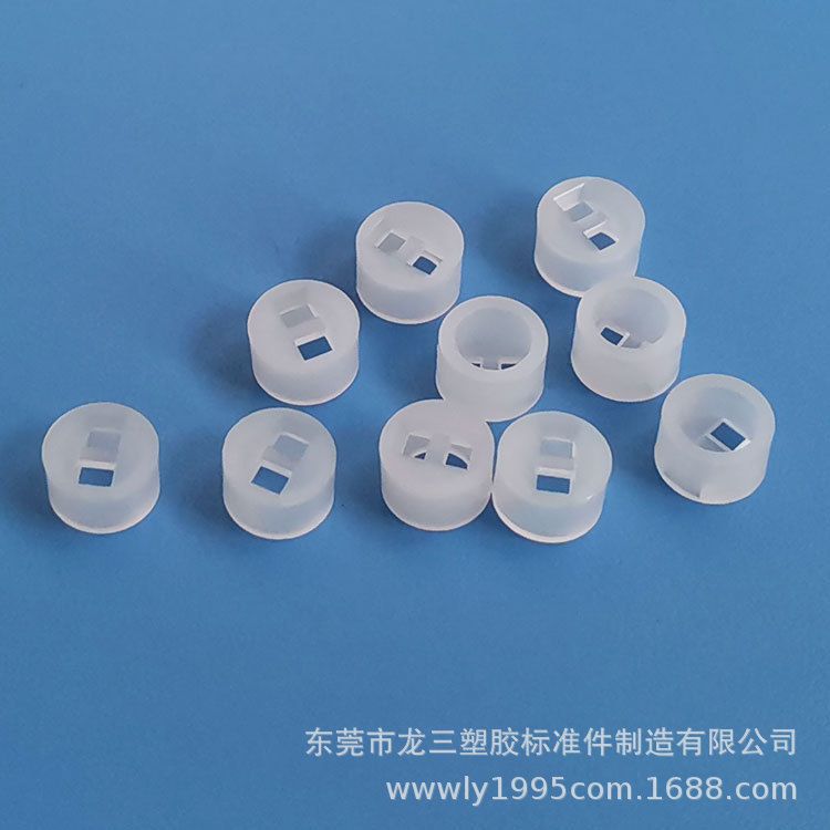 龙三供应尼龙双孔灯柱LED灯座5*3.5*3mm方孔本色灯脚二极管隔离柱