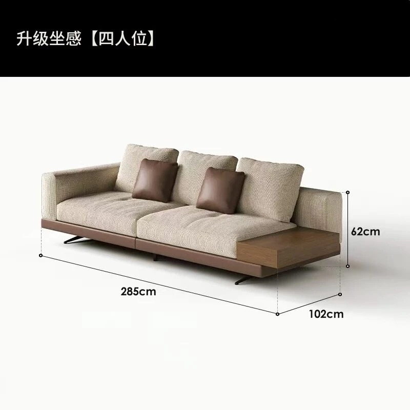 佛山沙发意式极简高密度布艺沙发极简客厅小户型直排棉麻布沙发|undefined