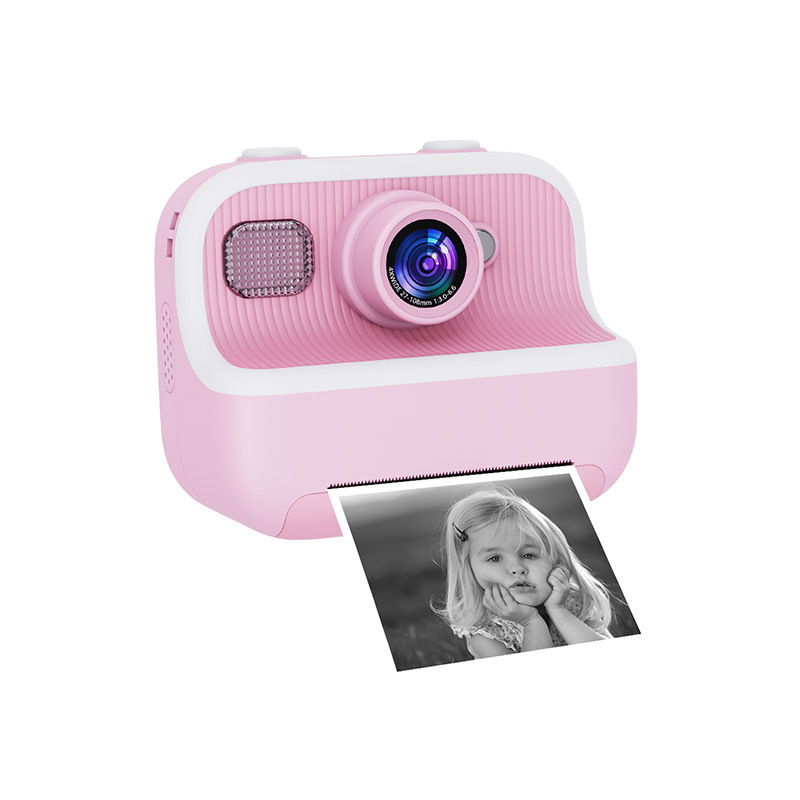 [m8 pink camera] + printing roll paper * 3 + lanyard + color pen * 5 + charging cable + speaking