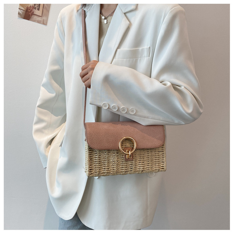 Fashion Straw Woven Square Bag display picture 1
