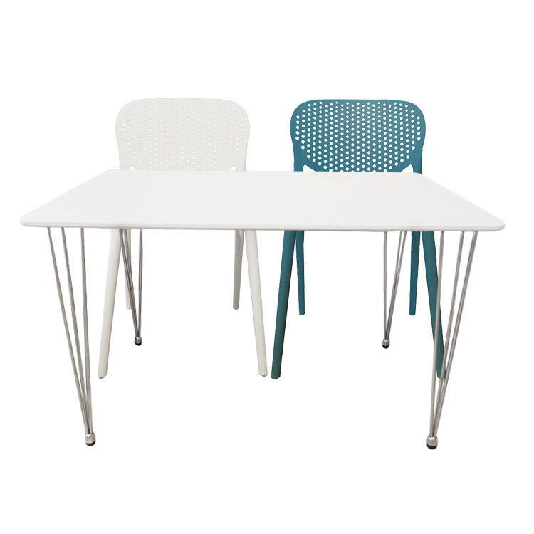 Silla de comedor de plástico exportada silla de comedor simple silla de plástico PP al aire libre a prueba de lluvia silla de mesa de comedor respalda