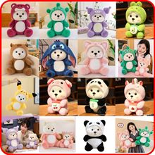 网红款八寸抓机娃娃毛绒玩具婚礼抛洒公仔摆摊地推莉娜熊玩偶批发