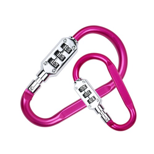 [Factory direct sales] combination lock, padlock, D-type backpack carabiner, luggage bag lock, reminder rope, luggage lock