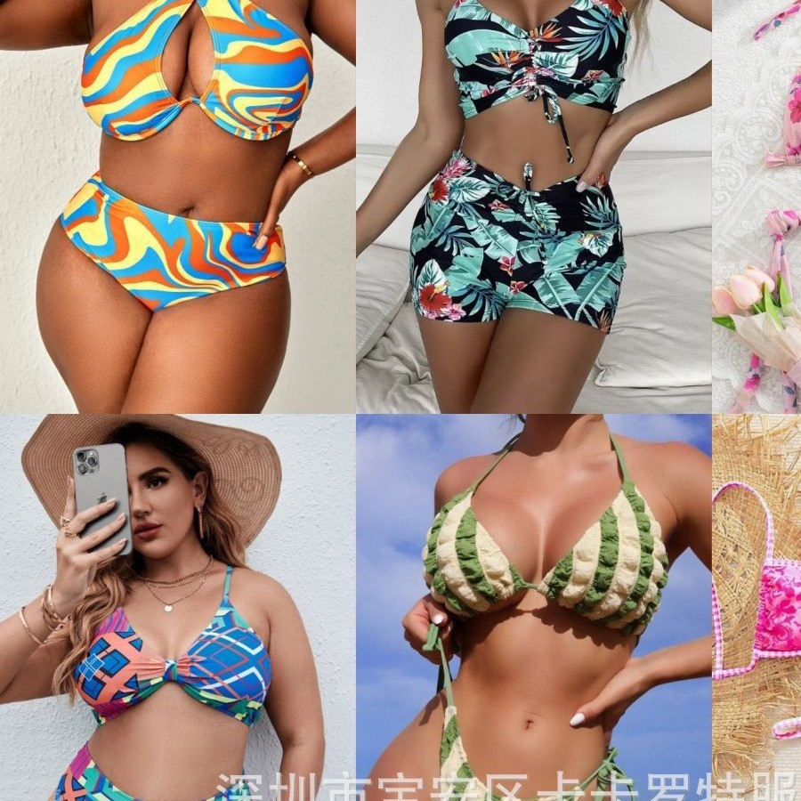 Comercio exterior europeo y americano trajes de baño nuevos Bikini bandera impresa damas trajes de baño separados bikini sexy fábrica directa