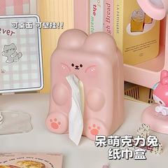 壁掛け式穴開けリビングテーブルスプリングティッシュボックス漫画家庭用寮かわいい高颜値収納ボックス紙箱