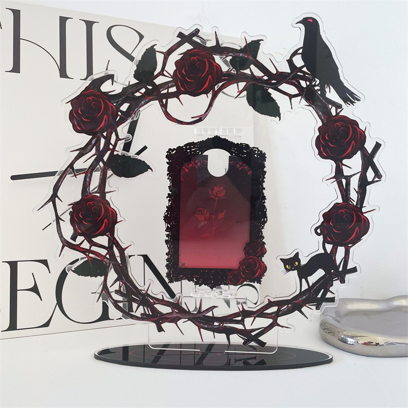 Original Night Rose Card Star Aidou Fans Rotating Photo Storage Frame Acrylic