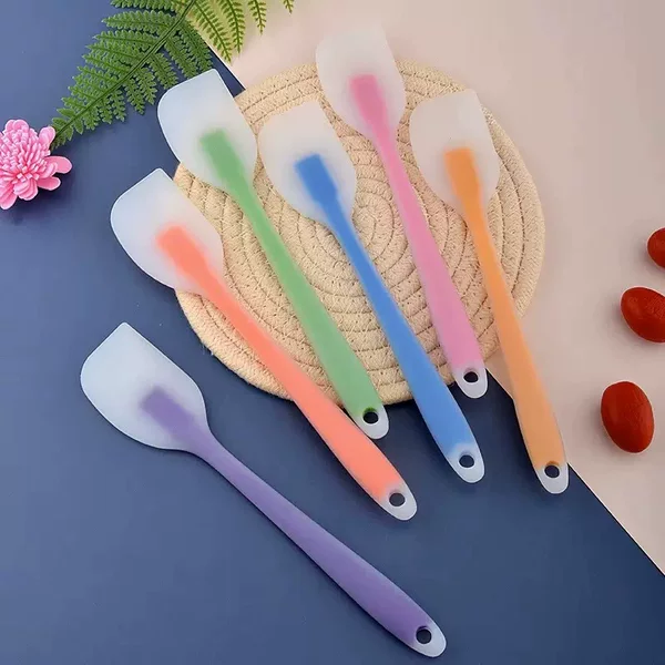 Food-Grade Large Integrated 28cm Silicone Semi-Transparent Spatula, High-Temperature Resistant Cake Mixing Scraper, Cream Spreading Baking Tool
