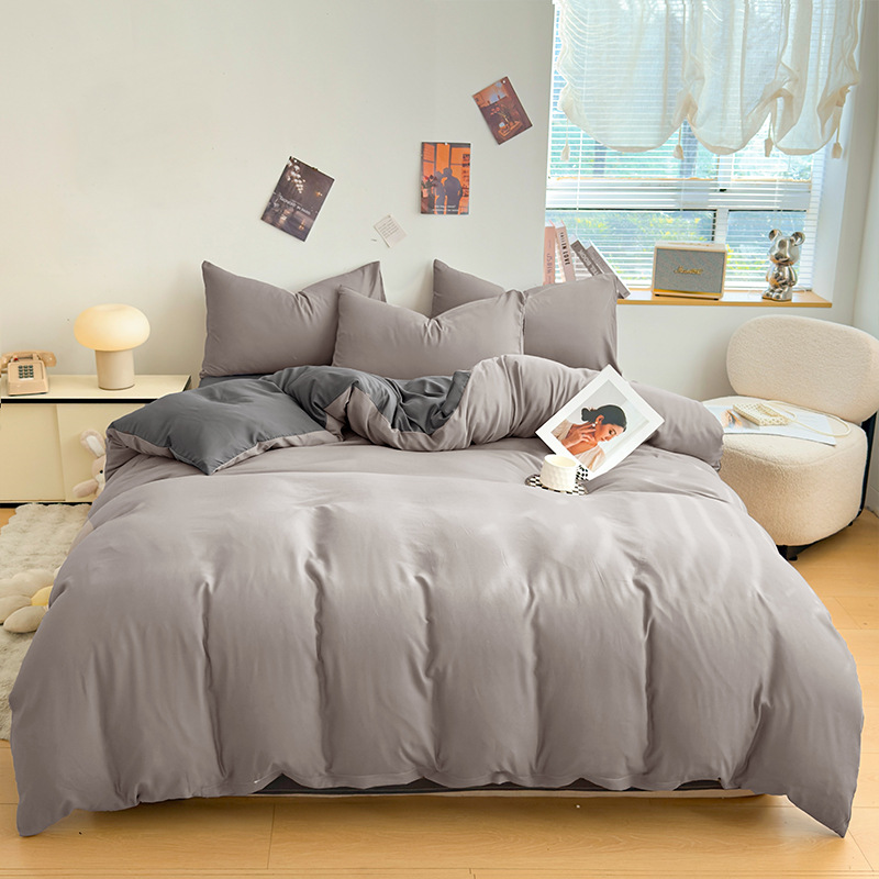 Light gray + dark gray / Single quilt cover: [110x150cm]