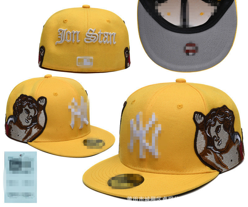 新款L-A N-Y棒球帽字母刺绣嘻哈帽尺寸帽时尚帽子Fitted cap T-38|undefined