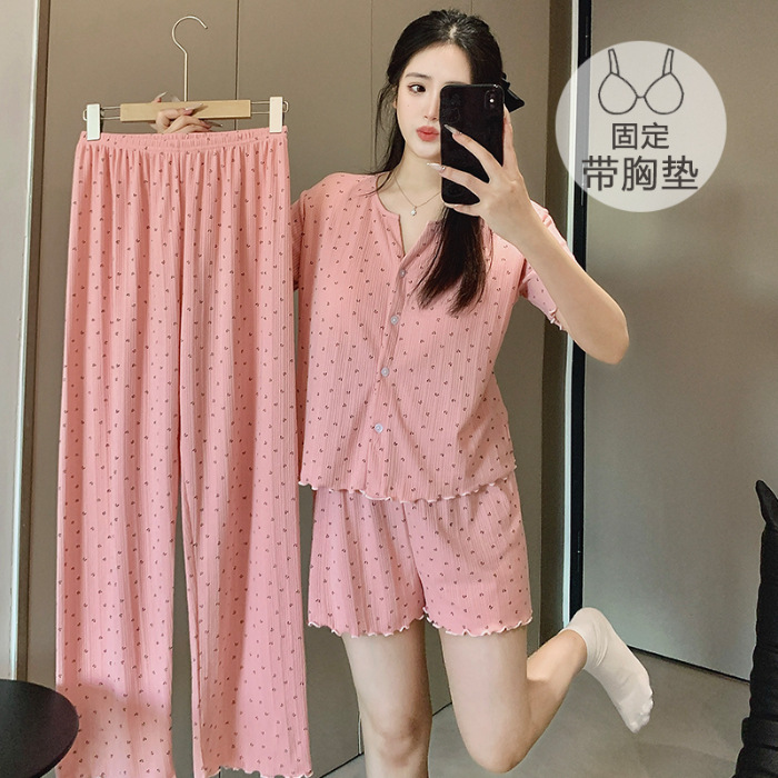 F 가슴패드가 있는 3종세트 - 345 된장꽃