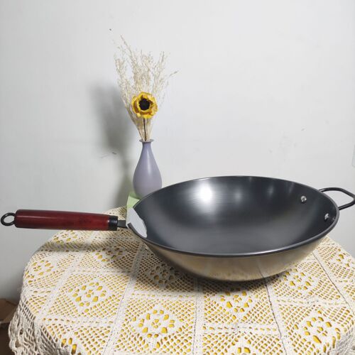 Factory direct sales second generation oxidized non-stick pan flat-bottomed wok without oil smoke frying pan induction cooker gas stove universal
