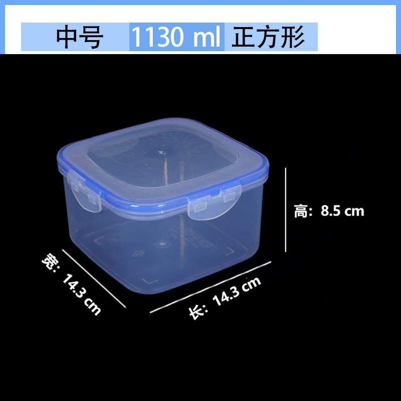 Food‑grade heat‑resistant plastic food storage boxes, assorted shapes and capacities (290–2200 ml)