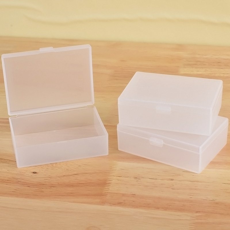 Rectangular matte storage box plastic pp material with lid dustproof card storage desktop sundries finishing storage box