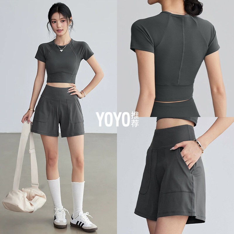 Sports Suit 2026 New Style Shorts for Women Plus Size Casual Yoga Wear Loose Running Training Quick-Drying Pants Fitness Wear Sports Suit 2026 New Style Shorts for Women Plus Size Casual Yoga Wear Loose Running Training Quick-Drying Pants Fitness Wear