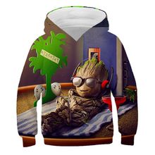 2022童装卫衣I Am Groot Season 1电影3D数码打印童装长袖连帽衫