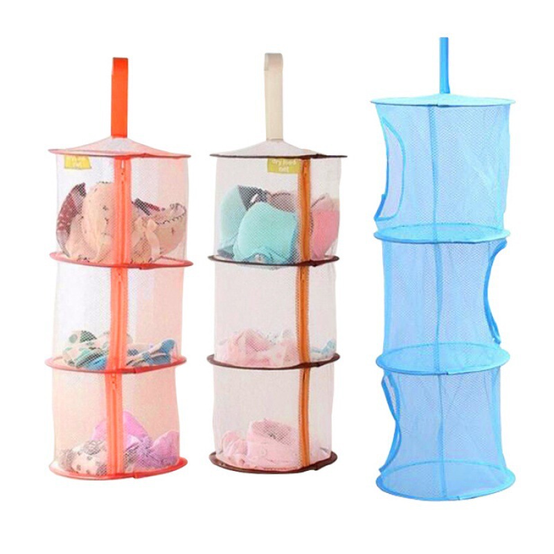 Three-layer clothes drying basket, windproof, enclosed design, foldable, suitable for drying bras, socks, underwear, and other delicate items Three-layer clothes drying basket, windproof, enclosed design, foldable, suitable for drying bras, socks, underwear, and other delicate items