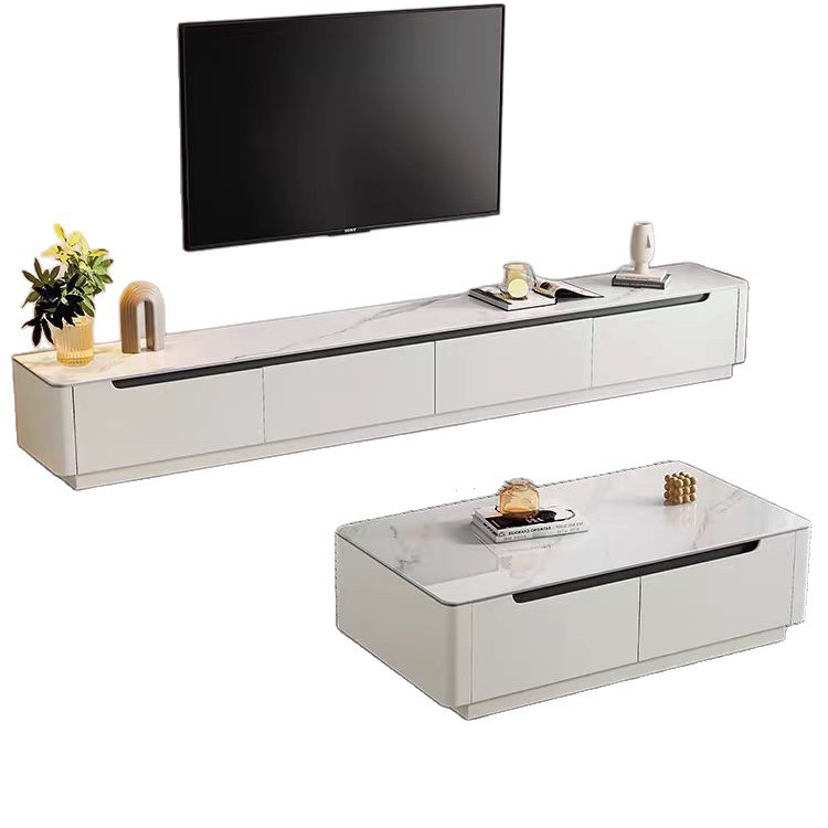 軽量高級スレートコーヒーテーブルテレビキャビネットモダンシンプル家庭用小型無垢材プラススレートコーヒーテーブルミニマリストテレビキャビネット|undefined