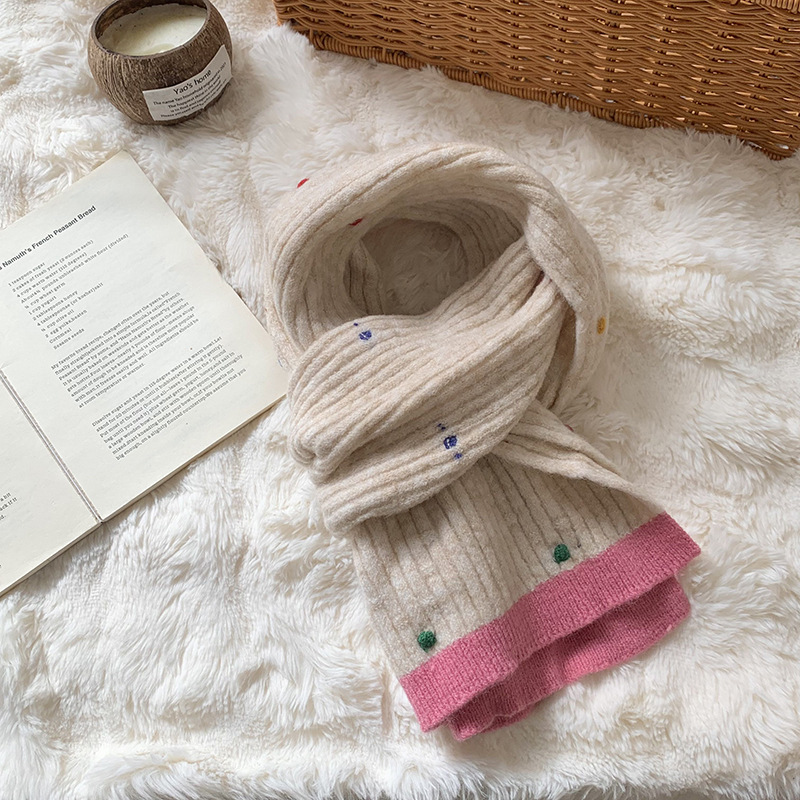 Bufandas de invierno de alta calidad otoño y invierno de color frijoles caliente y antifrío collar de color combinación chal