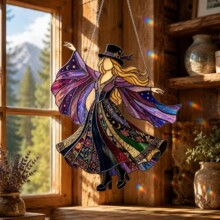 �羳Witchy Rock Muse Acrylic Suncatcher�������L������������