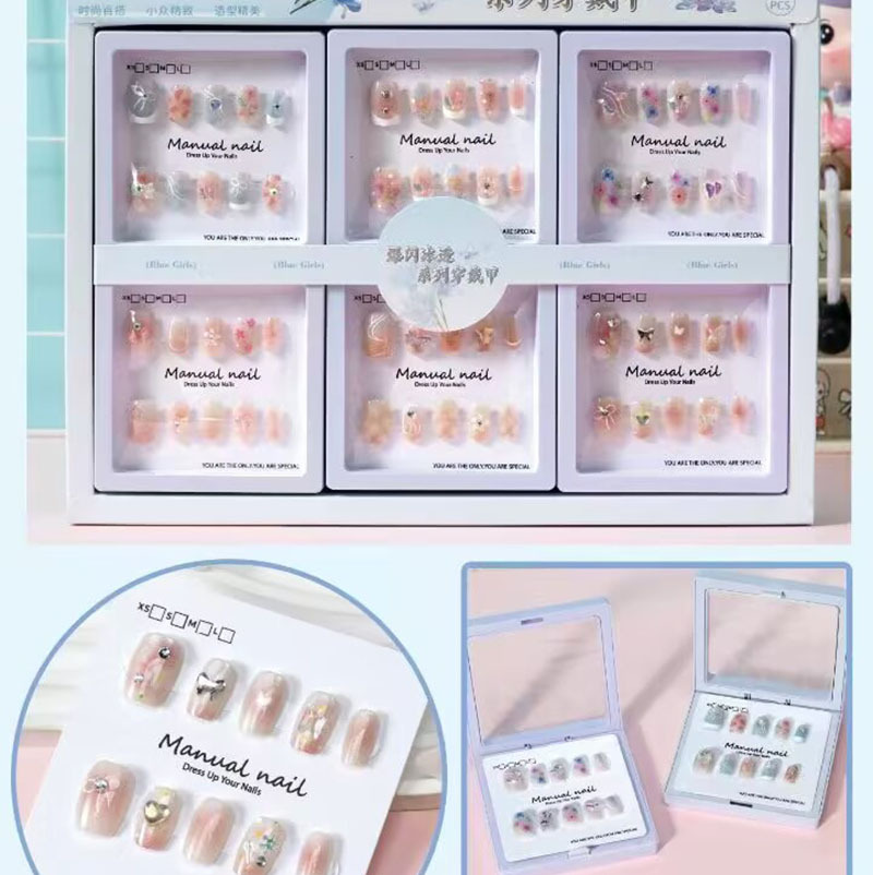 Uña de vestir impresión de ojo de gato manicure pegatinas de gel de goma de vestir estudiantes caricaturas lindas desmontables de vestir pony de uñas