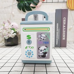 Foreign Trade ATM Automatic Money-Collecting Cartoon Piggy Bank New Creative Music Electric Key Lock Safe Cross-Border