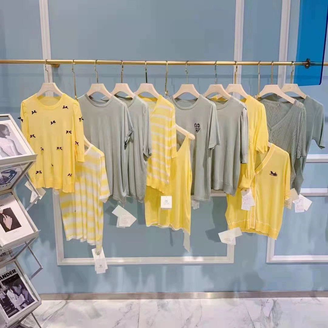 Malfirlsi 2023 шелковичный вязаный свитер летняя женская мода дикий бренд скидки в прямом эфире физический источник из первых рук