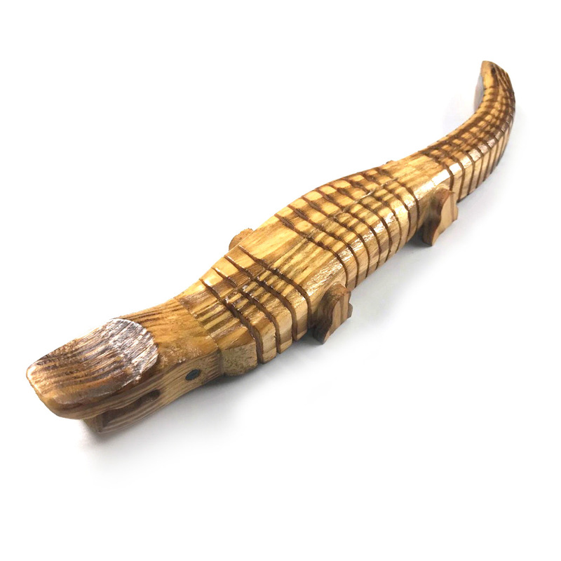 Wooden Crocodile Toy with Box, 50cm, Children's Wooden Toy, Realistic Handmade Animal Model, Tourist Attraction Craft Ornament Wooden Crocodile Toy with Box, 50cm, Children's Wooden Toy, Realistic Handmade Animal Model, Tourist Attraction Craft Ornament