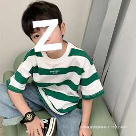 纯棉儿童短袖恤夏季欧若风洋气活力薄款半袖中大童男童上衣