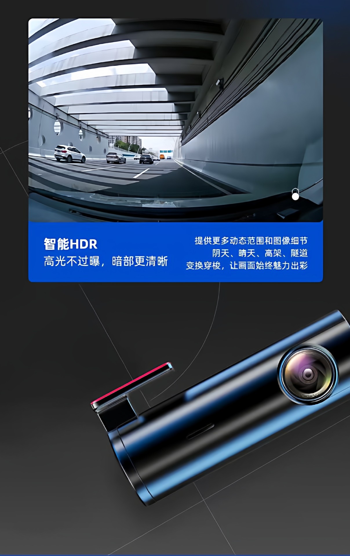 2160P Ultra-High-Definition Driving Recorder Night Vision 360-Degree A1 Installation-Free Wireless Mobile Phone Interconnection Wide-Angle Hidden Camera