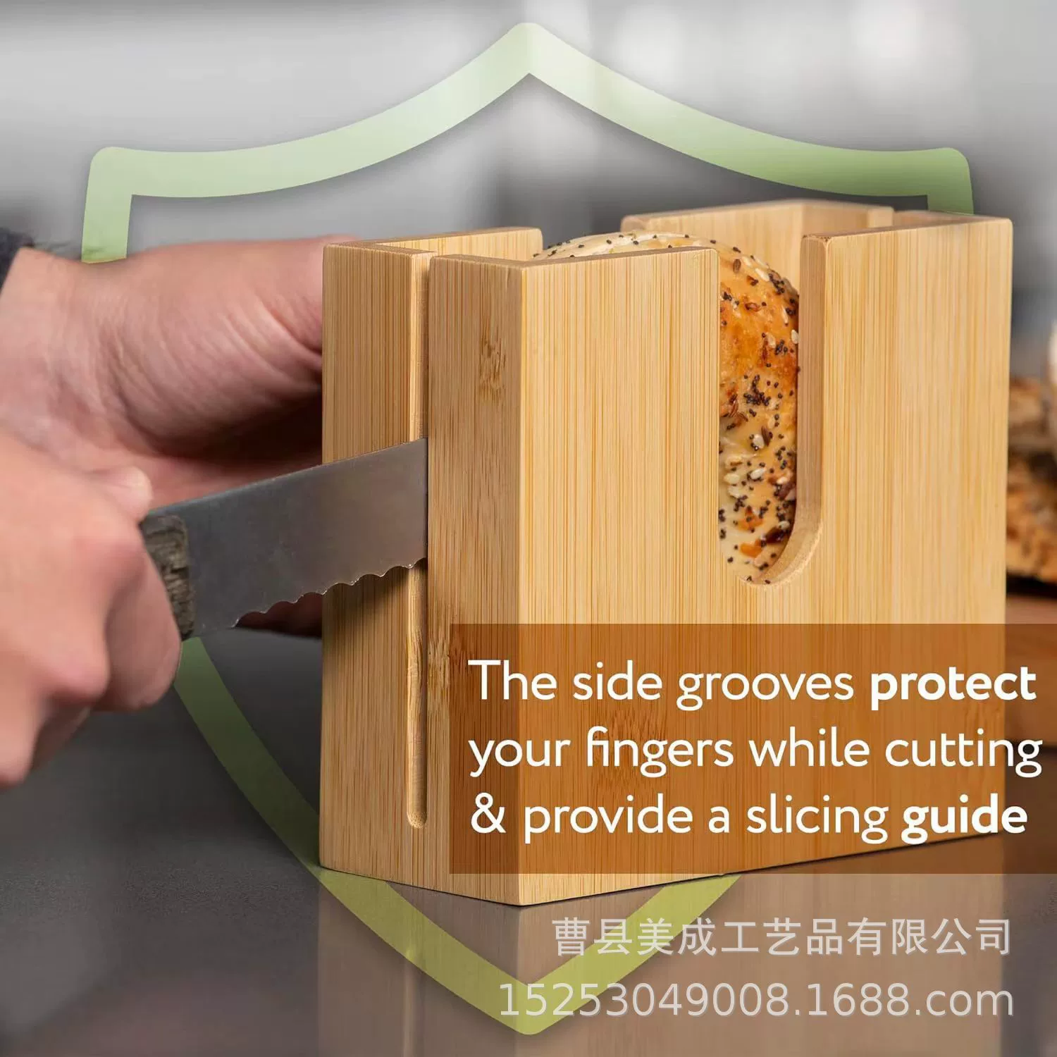 Древесные бублики для резки хлеба Деревянная коробка для резки пончиков Тост Тосты