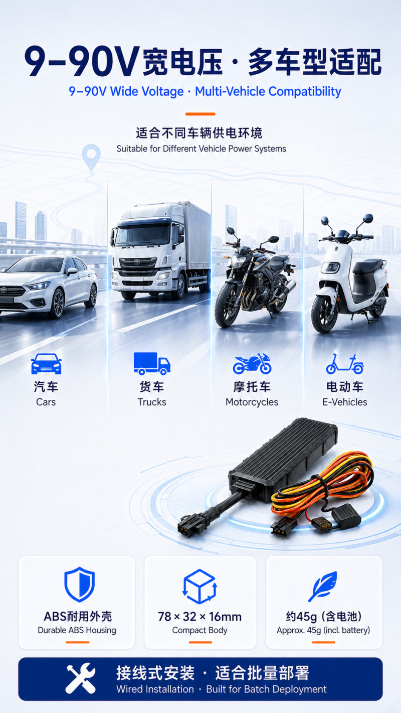 4G vehicle-mounted Beidou locator for cars, trucks, and electric vehicles, wired remote fuel and power cut-off fleet management terminal wholesale